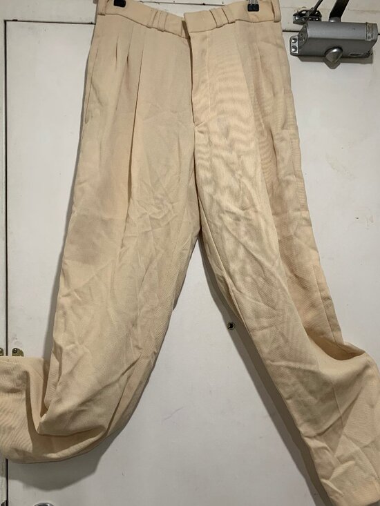 VINTAGE FRONT PLEATED WOOL PANTS SIZE 32 - Picture 1 of 8